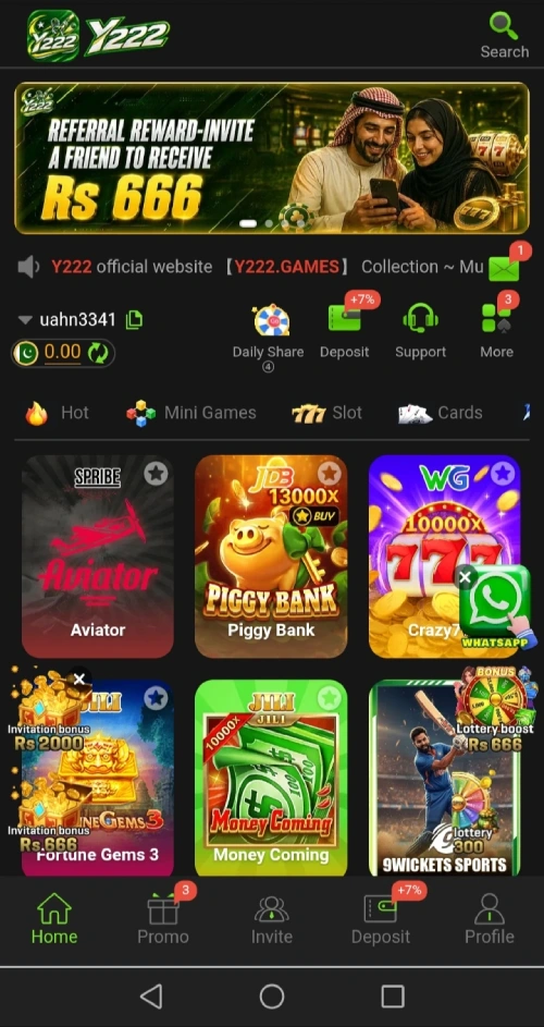 Y222 Game APK – Online Gaming and Rewards Platform 1